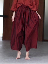 Super Loose Pure Colre Elastic Waist Pants